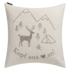 Kissenhülle Kopf aus Farbe Rohweiß 50x50cm von David Fussenegger