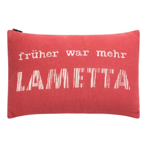 Kissenhülle Früher war mehr Lametta Farbe Rot 60x40cm von David Fussenegger