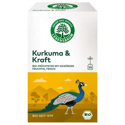Bio Früchtetee mit Kurkuma - Kurkuma und Kraft 20 Beutel 40g von Lebensbaum