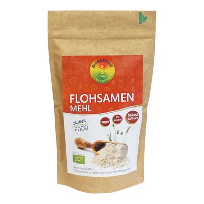 Bio Flohsamenschalen Mehl 300g - 12er Vorteilspack von Bioenergie Wagner