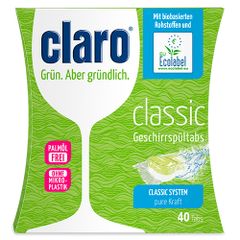 claro Geschirrspültabs Classic 40 Stück - Mehrfach ausgezeichnet für ihre Reinigungsleistung