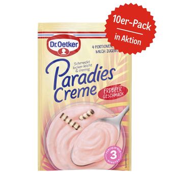 Dr. Oetker Paradies Creme Erdbeer 10er-Pack