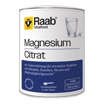 Bio Magnesium Citrat 200g von Raab Vitalfood