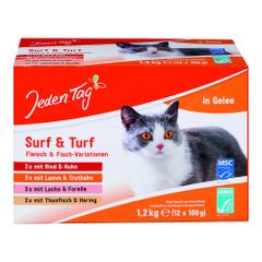 Katze Surf&Turf Fleisch&Fisch 12100g von Jeden Tag
