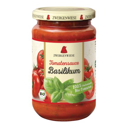 Organic tomato sauce basil 350g - value pack of 6 from Zwergenwiese