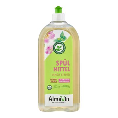 Bio Spülmittel Wildrose Melisse 1000ml - 10er Vorteilspack von Almawin