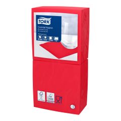 Servietten 2lg.rot 24x24cm 200ct von Tork