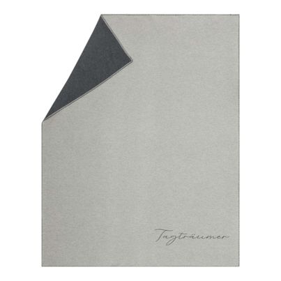Cotton Throw Tagträumer Color Grey 150x200cm by David Fussenegger