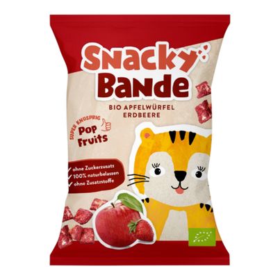 Bio Apfelwürfel Erdbeere 14g - 15er Vorteilspack von Snacky Bande