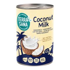 Bio Kokosmilch 80% Kokosnuss 400ml - 6er Vorteilspack von Terrasana