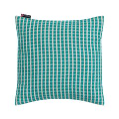 Kissenhülle Streifen strukturiert 40 x 40 cm - Mint - GRS zertifiziert - von David Fussenegger