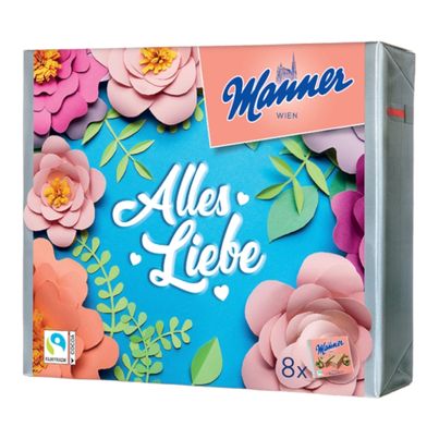 Manner Original Neapolitaner Schnitten 8er Geschenkpackung Alles Liebe 600g