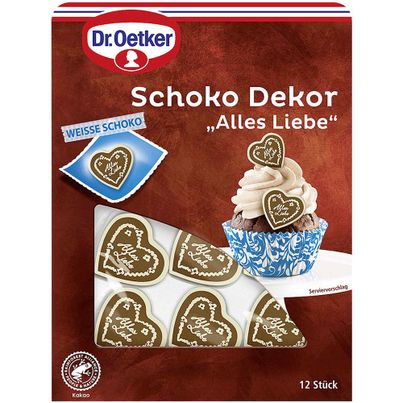 Dr. Oetker Schoko Dekor Alles Liebe 12 Stk 18g