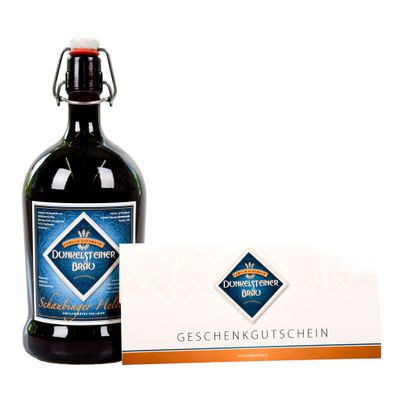 Gutschein Heurigenbesuch 50€ inkl. 1000ml Dunkelsteiner Bräu Schaubinger Helles