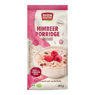 Bio Himbeer-Porridge ungesüßt 500g - 6er Vorteilspack von Rosengarten
