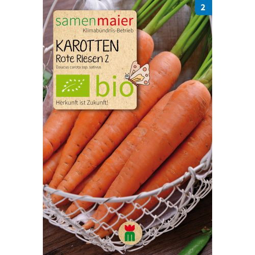 Bio Karotten Rote Riesen 2 - Flakkese 2 - Saatgut für zirka 300 Pflanzen