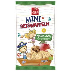 Organic Mini Rice Cakes, Apple & Cinnamon, 40g – 6-pack value pack from Linea Natura
