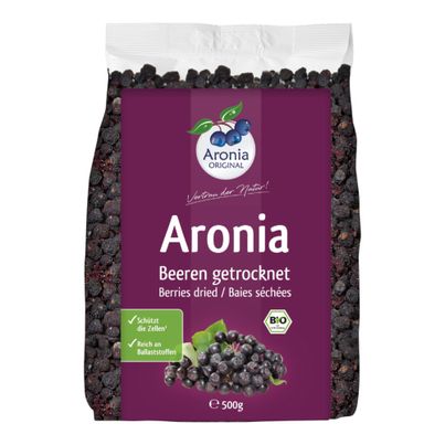 Bio Aroniabeeren getrocknet 500g - 6er Vorteilspack von Aronia Original