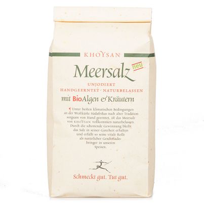 Meersalz mit Bio Algen und Kräutern Nachfüllpackung 1000g von Khoysan