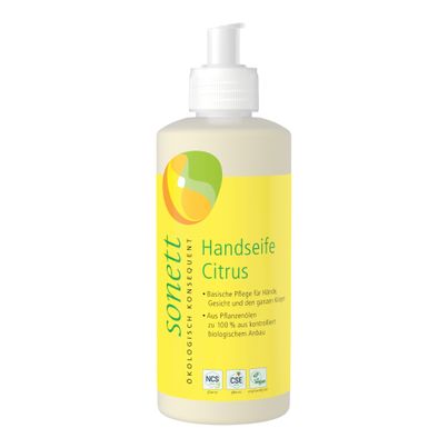 Bio Handseife Citrus Spender 300ml - 6er Vorteilspack von sonett