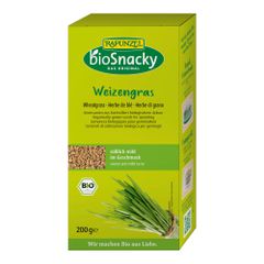Bio bioSnacky Weizengras 200g - 4er Vorteilspack von bioSnacky - Rapunzel