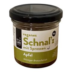 Bio Schnal'z m. Sprossen Apfel 110g - 6er Vorteilspack von Pep Up Life
