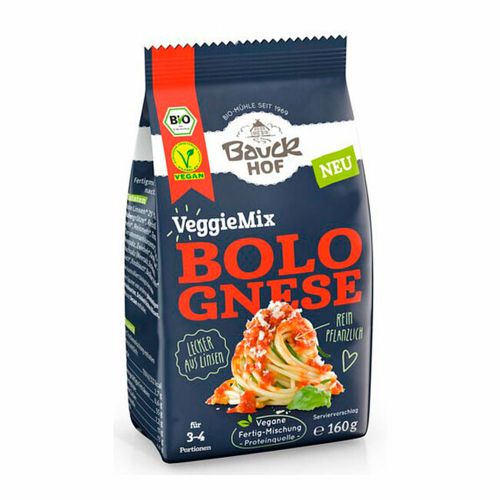 Bio VeggieMix Bolognese Fertigmischung 160g - Beste vegane Bolognese für Flexitarier Vegetarier oder Veganer von Bauckhof