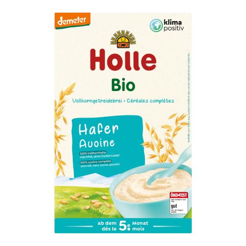 Organic whole grain cereal porridge oats 250g - value pack of 6 from Holle