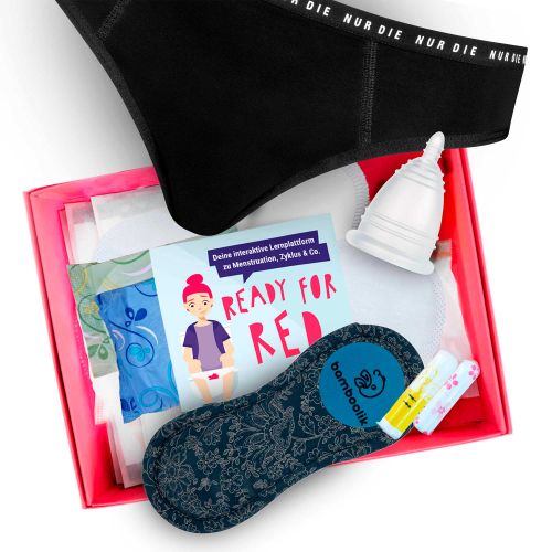 READY FOR RED Lernbox - speziell für Jugendliche entwickelt - alle wichtigen Fakten zum Thema Menstruation von erdbeerwoche