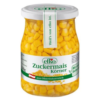 efko sweetcorn kernels 370ml - 6er advantage pack