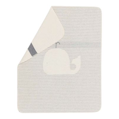Baby Blanket Whale with Stripes under the Stars Color Felt 90x70cm by David Fussenegger