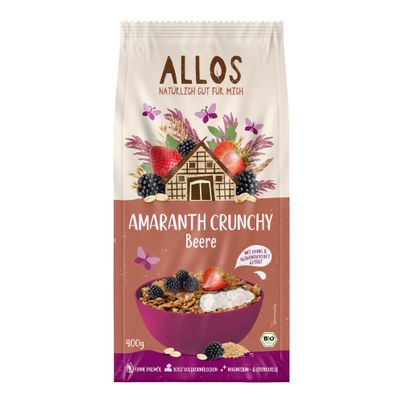 Bio Amaranth Crunchy Beerenfrucht 400g - 6er Vorteilspack von Allos