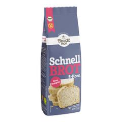 Bio Schnellbrot 5 Korn 475g - 6er Vorteilspack von Bauck Mühle