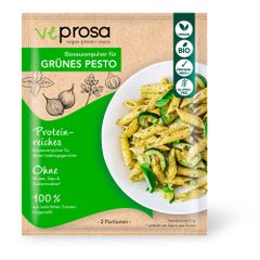 Bio VEPROSA Proteinreiches Saucenpulver Grünes Pesto vegan 50g - 100% natürliche Inhaltsstoffe - Ohne Gluten - Soja und Zuckerzusätze von VEPROSA