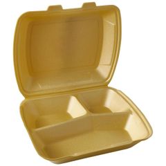 Menübox 3-geteilt gold 100 Stück