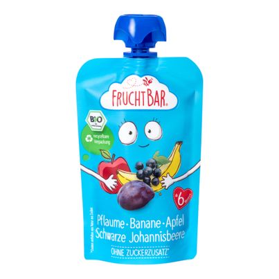 Bio Pflaume Banane Apfel 100g - 8er Vorteilspack von Fruchtbar