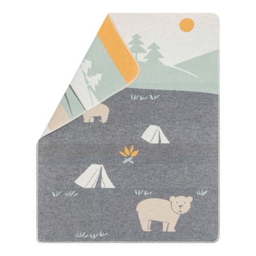 Babydecke Camping Farbe Gelb 90x70cm von David Fussenegger