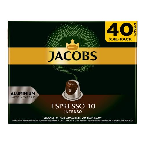 Espresso capsules strength 10 40 pieces from Jacobs