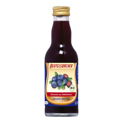 Bio Heidelbeer Muttersaft MW 200ml - 12er Vorteilspack von Beutelsbacher