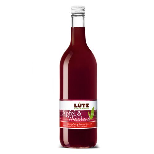 Bio Fruchtsaft Apfel und Weichsel 700ml - ohne Zusatzstoffe - frisch gepflückte Früchte - erfrischende Mischung von Bio Lutz