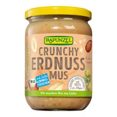 Bio Erdnussmus Crunchy mit Salz 500g - 6er Vorteilspack von Rapunzel Naturkost