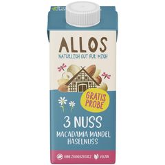 Organic 3-Nut Drink Free Sample 200ml – 15-pack value pack from Allos