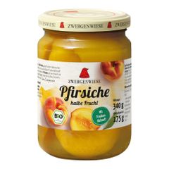 Bio Pfirsiche halbe Frucht 340g - 12er Vorteilspack von Zwergenwiese