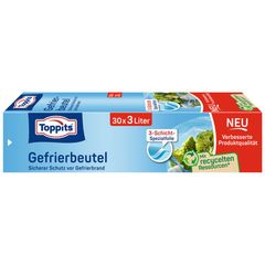 Gefrierbeutel 3l circa 25x32cm 30Stück von Toppits