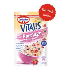 Dr. Oetker Vitalis Porridge Waldfrüchte 53g -10er Vorteilspack