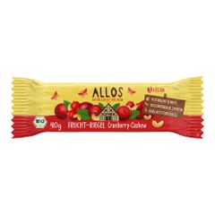 Bio Fruchtriegel Cranberry Cashew 40g - 25er Vorteilspack von Allos