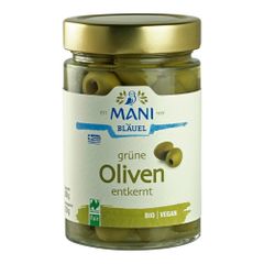 Bio Grüne Oliven in Lake entkernt 280g - 6er Vorteilspack von Mani Bläuel