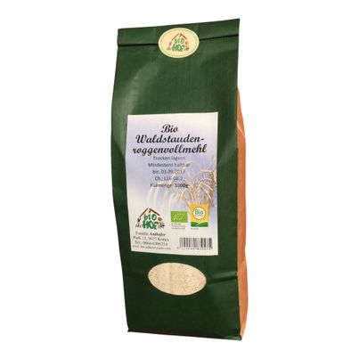 Bio Waldstaudenroggen-Vollmehl 1000g - 6er Vorteilspack von Anthofer