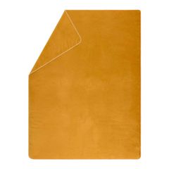 Kuscheldecke Uni 150 x 200 cm - Gold - GRS zertifiziert - von David Fussenegger