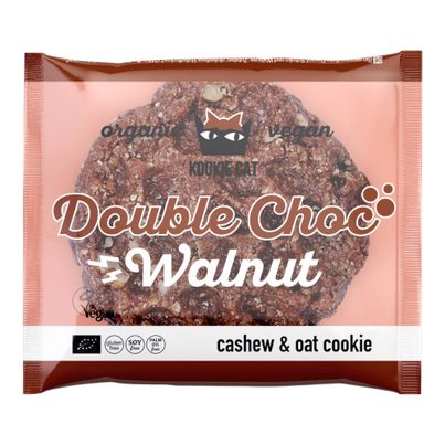 Bio Double Choc Walnut Cookie 50g - 12er Vorteilspack von Kookie Cat